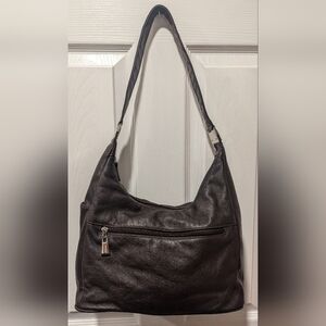 Brown Leather Aurielle Hobo Style Bag